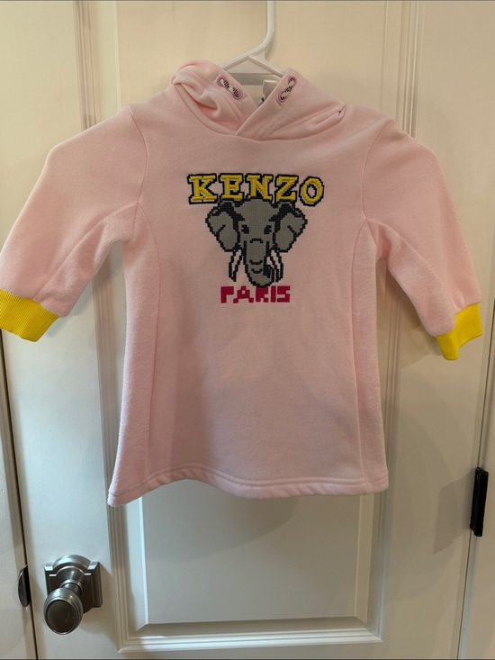 Kenzo Other - Kenzo Paris Elephant Hooded Dress-Size 2A/86-pale pink NWT